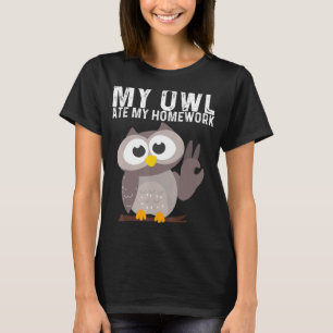 Uil voor Kids Jongens Meisjes Uilen Nachtvogels T-shirt