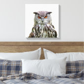 Uil wild dier peekaboo foto canvas afdruk (Insitu (Slaapkamer))