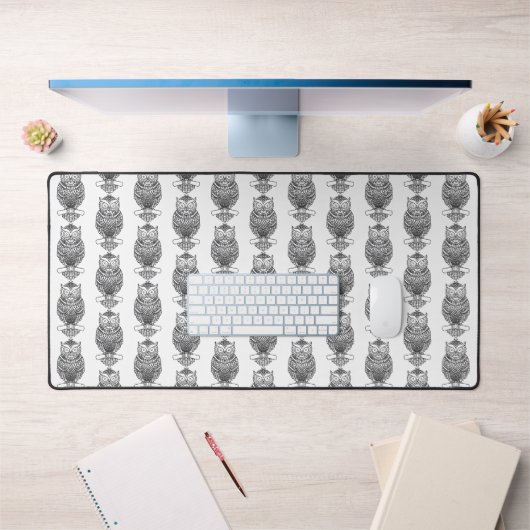 Uil (wit) - Desk Mat (Kantoor 1)