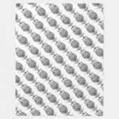 Uil (wit) - Fleece Deken (Voorkant)