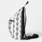 Uil (wit) - Schoudertas Sling Bag (Rechts)