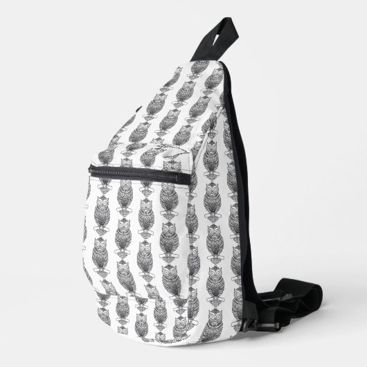 Uil (wit) - Sling Bag (Rechterhoek)