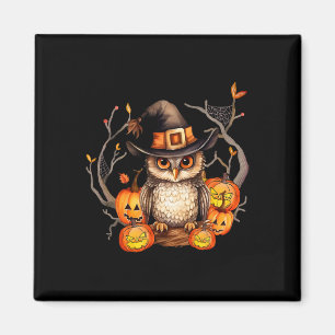 Uil Witch Pet Pompoen Spooky Halloween Kinder Mann Magneet