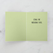 "Uil zal je missen" kaart. Kaart (Binnen)