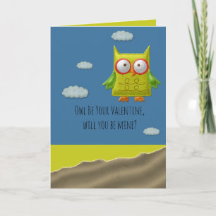 Uil Zal Jouw Valentijnkaart Zijn Kaart