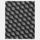 Uil (zwart) - Fleece Deken (Voorkant)