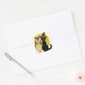  Uil & Zwarte Kat - Halloween Sticker (Envelop)