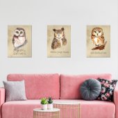 Uilen die zich slecht gedragen: Verzameling van Br Muurkunst Sets (Woonkamer)