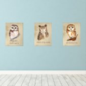 Uilen die zich slecht gedragen: Verzameling van Br Muurkunst Sets (Houten vloer)