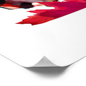 Uilen en rode bladeren poster (Hoek)