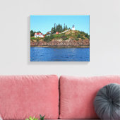 Uilen hoofd vuurtoren, Maine Canvas Print (Insitu (Woonkamer))