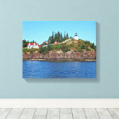 Uilen hoofd vuurtoren, Maine Canvas Print (Insitu (Houten vloer))