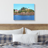 Uilen hoofd vuurtoren, Maine Canvas Print (Insitu (Slaapkamer))