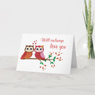 Uilen houden van je briefkaart