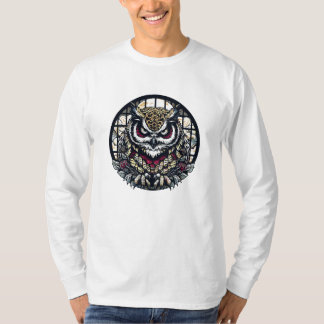 Uilen in ronde ramen t-shirt