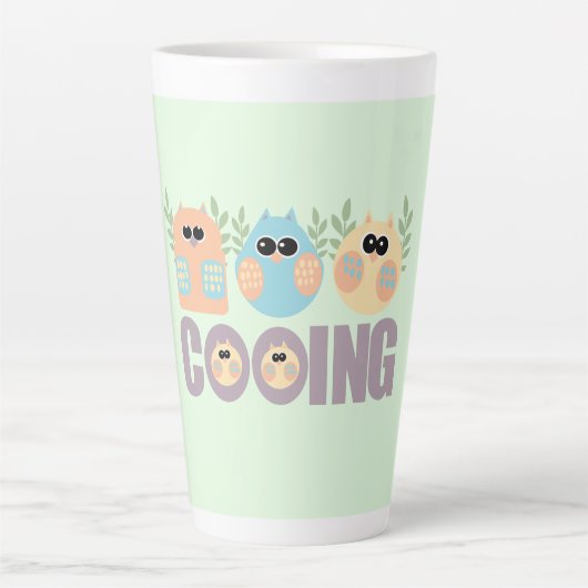 Uilen koeling latte mok (Voorkant)