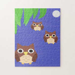Uilen schilderen kunst legpuzzel