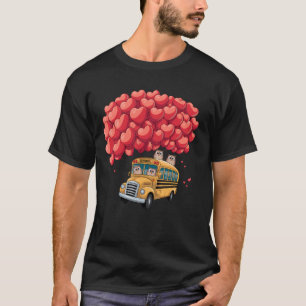 Uilen Schoolbuschauffeur Valentijnsdag Grappige Vo T-shirt
