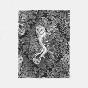 Uilen, varens, eik en bessen 4 fleece deken