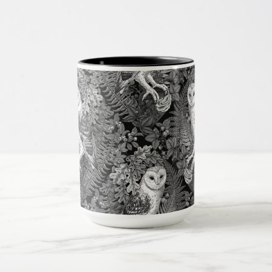 Uilen, varens, eik en bessen 4 mok (Midden)