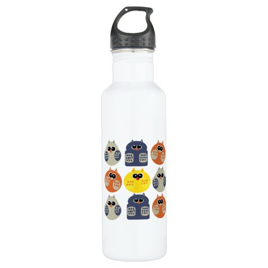 uilen waterfles  (Voorkant)