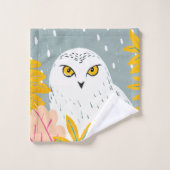 Uilenkoptekening Bad Handdoek (Wasdoekje)