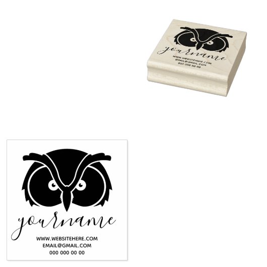 Uilenogen logo 	rubberstempel (Gestempeld)