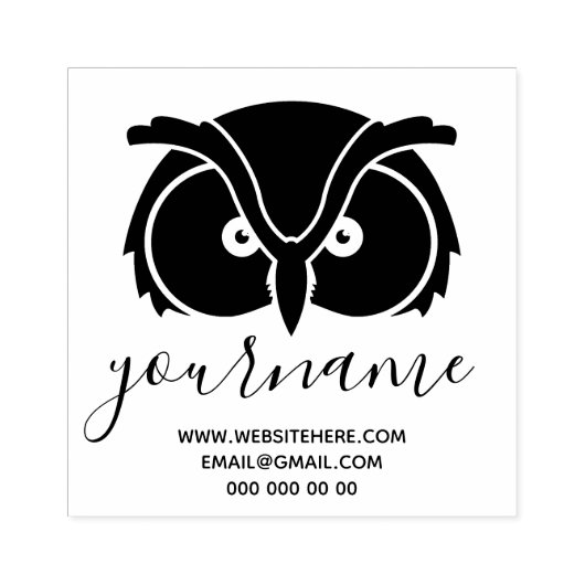 Uilenogen logo 	rubberstempel (Afrduk)