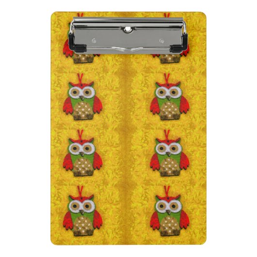 Uilenschilderij Mini Klembord (Voorkant)