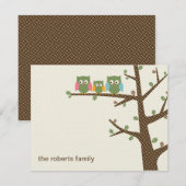 Uilenvlekker Dankkaart Uitnodiging (Voorkant / Achterkant)