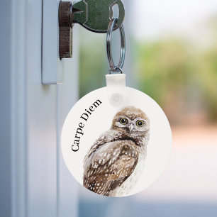 Uilenvogel Carpe Diem Sleutelhanger