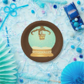 Uilklauw en bot kroonluchter herfst sneeuwbol papieren bordje (Feest)