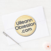 UilleannObsession.com Sticker rond (Enveloppe)