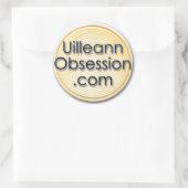 UilleannObsession.com Sticker rond (Sac)