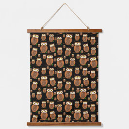 uilpatroon hangend wandkleed