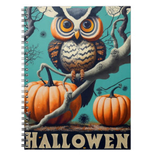 Uil's Eyes op Halloween pompoen-thema Notitieboek