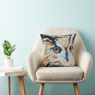 Uilschilderij - Cadeau voor dierenvrienden Kussen