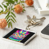 uilsleutelhanger van tempel sleutelhanger (Zijkant)