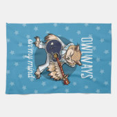 Uilways On My Mind Uil in Jumpsuit Cartoon Theedoek (Horizontaal)