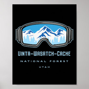 Uinta-wasatch-cache Nationaal Bos Utah Sneeuw Skië Poster