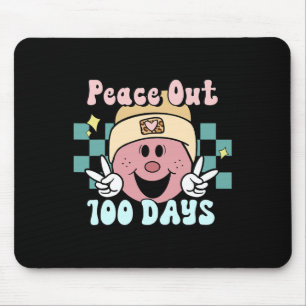 Uit 100 dagen van school glimlach gezicht retro gr muismat