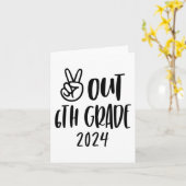 Uit 6e Grade Tie Dye Afstuderen Laatste Dag van Sc Kaart (Gele Bloem)