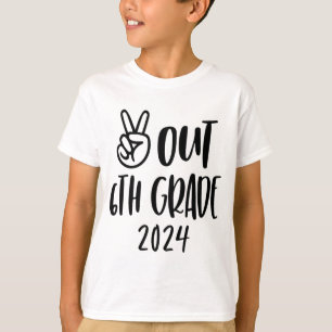 Uit 6e Grade Tie Dye Afstuderen Laatste Dag van Sc T-shirt
