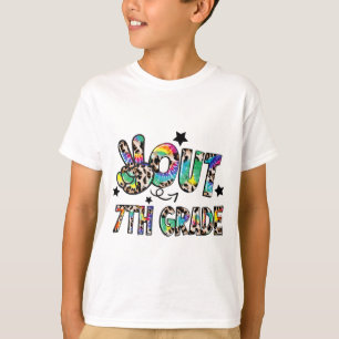 Uit 7e klas stropdas verf gelukkig laatste dag van t-shirt