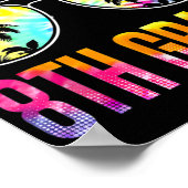 Uit 8e Grade Tie Dye Afstuderen Laatste Dag van Sc Poster (Hoek)