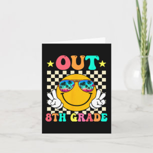 Uit 8e klas Afstuderen Laatste dag van school Grad Kaart