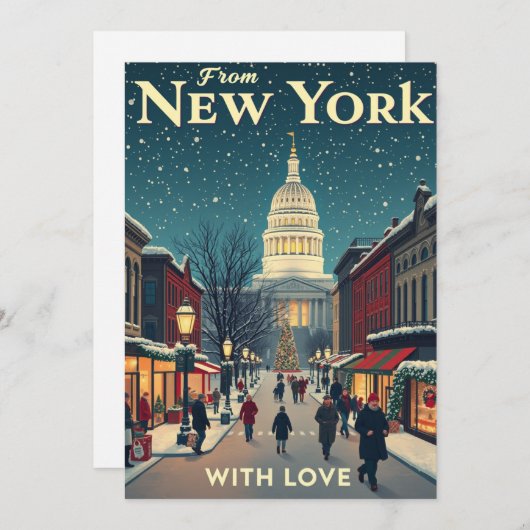 uit Amsterdam met liefde Vrolijk Kerstfeest Feestdagenkaart (Voorkant / Achterkant)