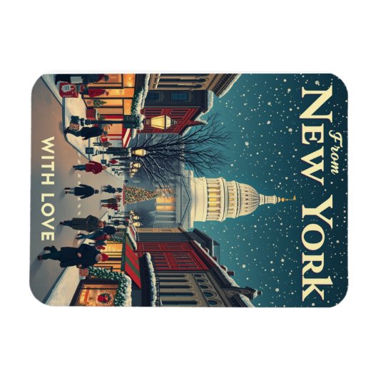 uit Amsterdam met liefde Vrolijk Kerstfeest Magneet (Horizontaal)