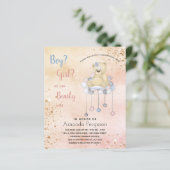 Uit de begroting blijkt dat de baby shower tedy be (Staand voorkant)