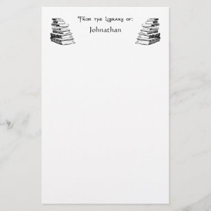 Uit de bibliotheek van boeken Custom Stationery Briefpapier